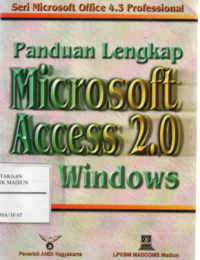 Panduan Lengkap Microsoft Access 2.0 for windows