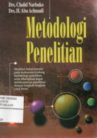 Metodologi penelitian : Memberikan bekal teoretis pada mahasiswa tentang metodologi penelitian serta diharapkan dapat melaksanakan peneltian dengan langkah-langkah yang benar